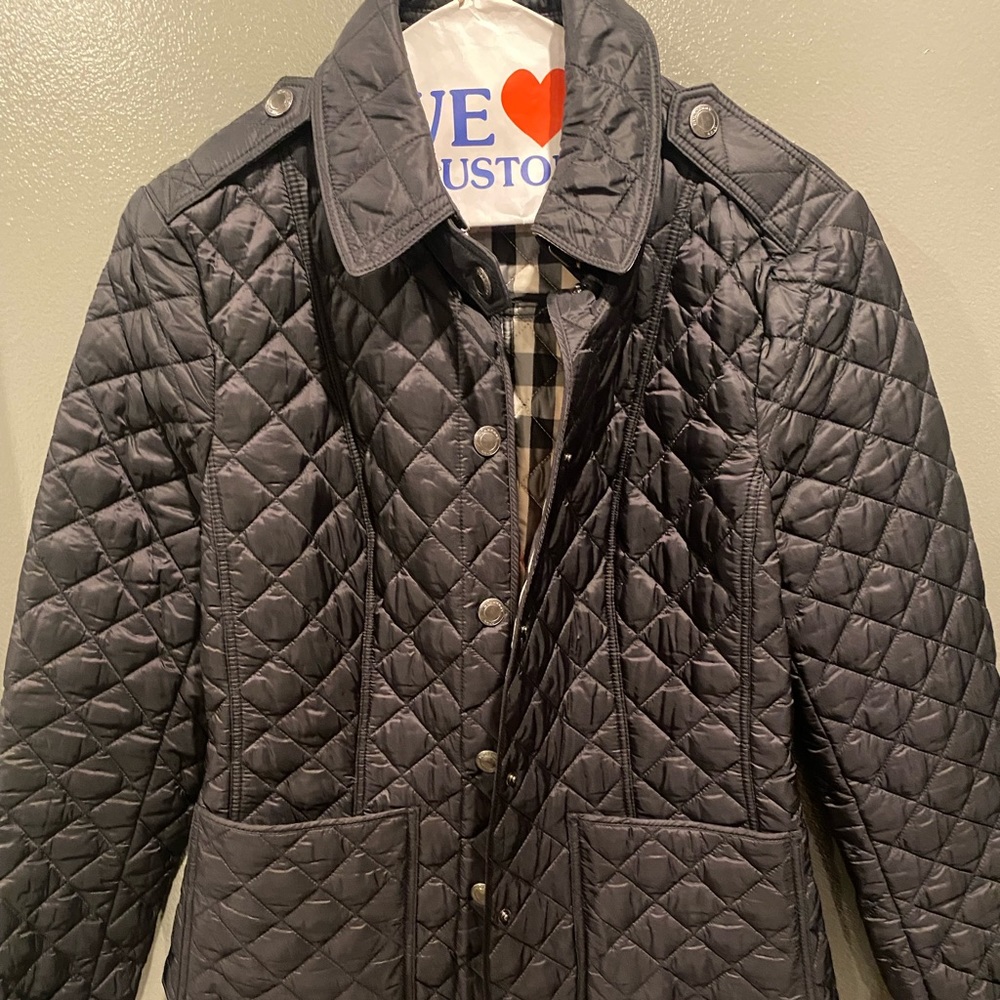 Black quilted jacket